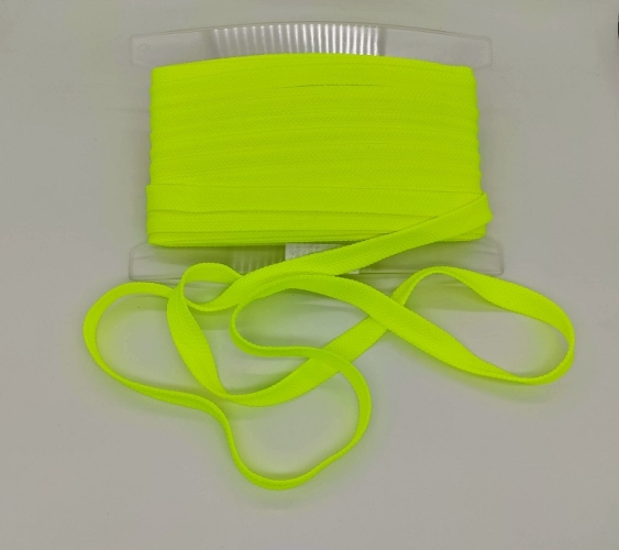 Flachkordel neon-gelb 18mm